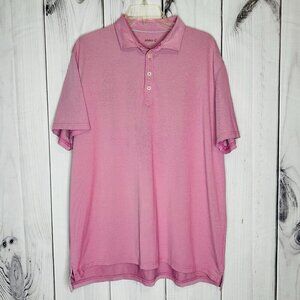Johnnie-O Polo Shirt Men XL Pink Golf Performance Stretch Short Sleeve